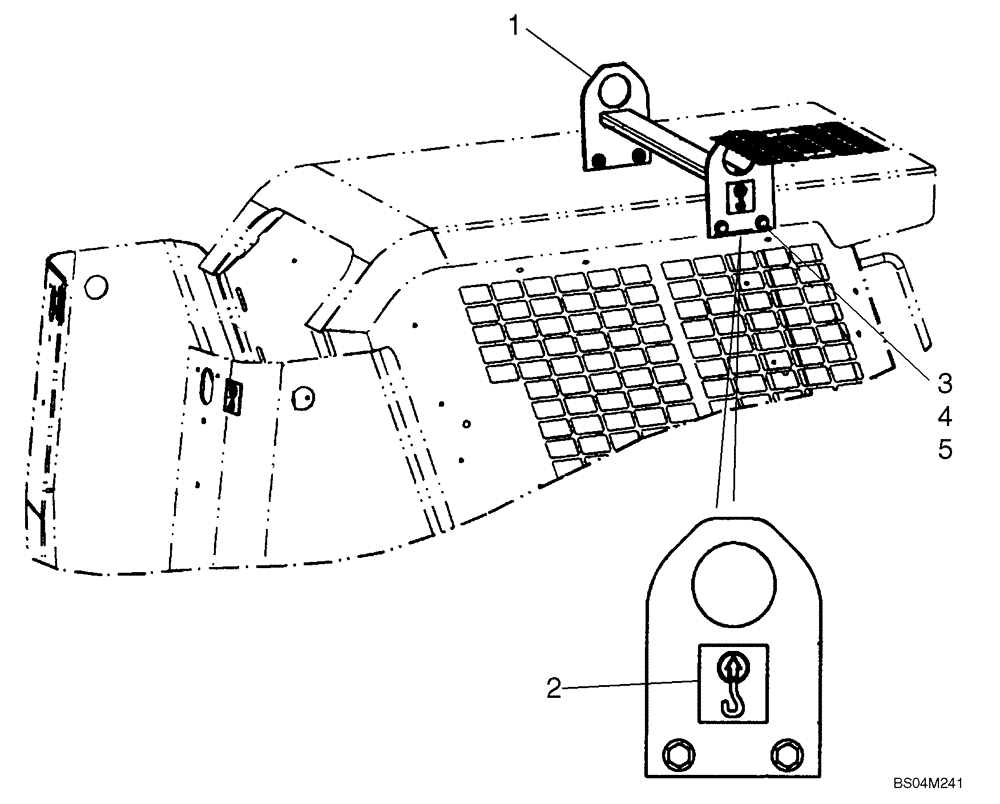 Схема запчастей Case 420CT - (09-38) - LIFT HOOK (09) - CHASSIS