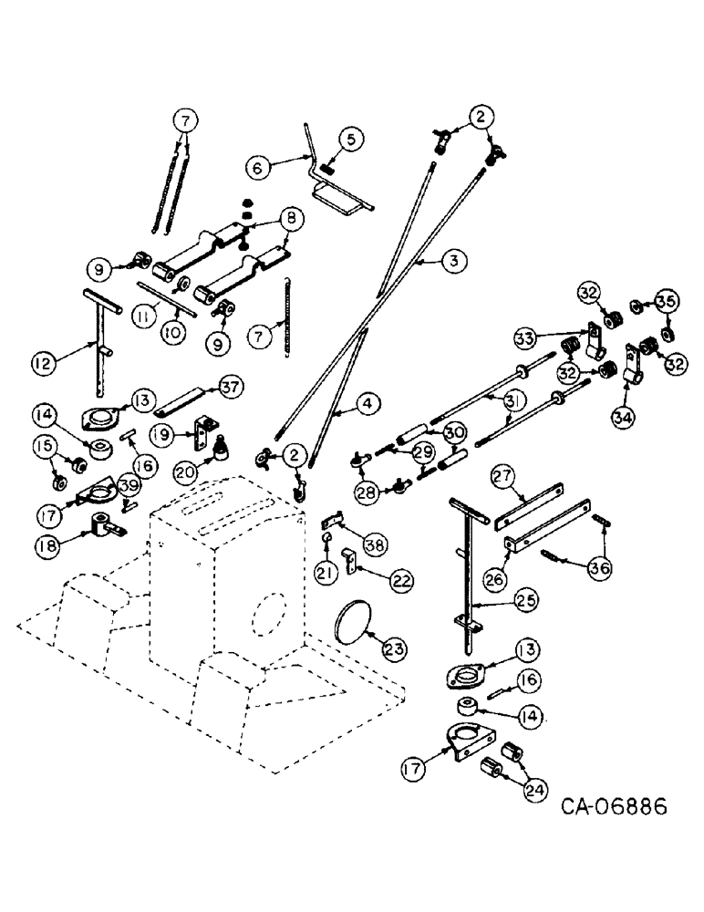 Схема запчастей Case 4140 - (07-05) - HYDRAULIC & HYDROSTATIC CONTROLS, LOADER S/N 301 & ABOVE - GAS, LOADER S/N 307 & ABOVE - DIESEL (04) - Drive Train