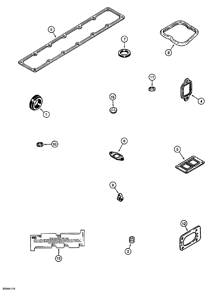 Схема запчастей Case 1150G - (2-049A) - GASKET KIT, 6T-590 EMISSIONS CERTIFIED ENGINE, JJG0218023 AND JJG0218479 AND AFTER, VALVE GRIND (01) - ENGINE