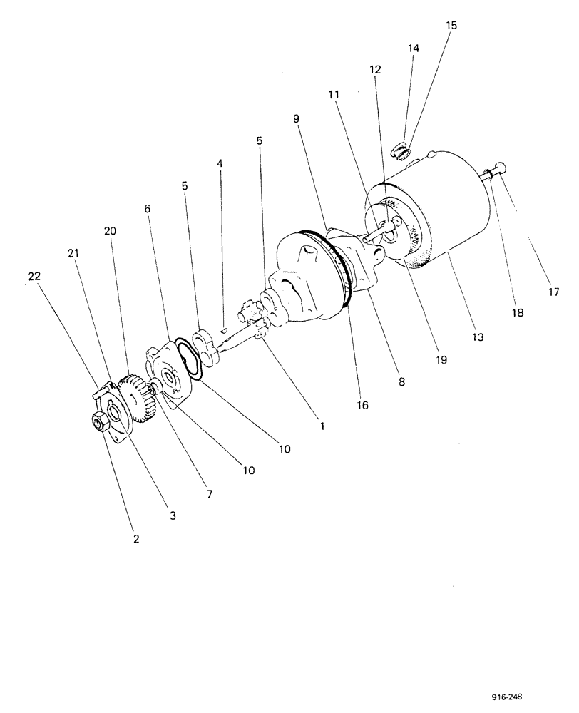Схема запчастей Case 580F - (140) - POWER STEERING PUMP AND RESERVOIR (41) - STEERING