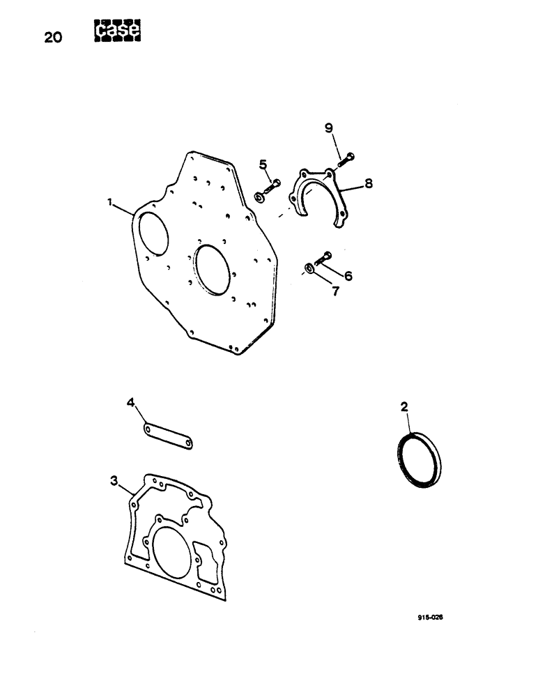 Схема запчастей Case LEYLAND - (20) - ATTACHMENT PLATE 