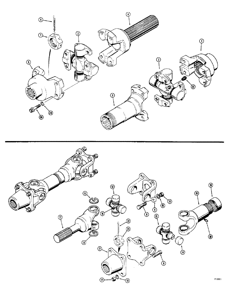 Схема запчастей Case 400C - (204) - GEARMATIC WINCH, WINCH DRIVE SHAFTS, WINCH DRIVE SHAFT, SYNCHROMESH MODELS ONLY (88) - ACCESSORIES
