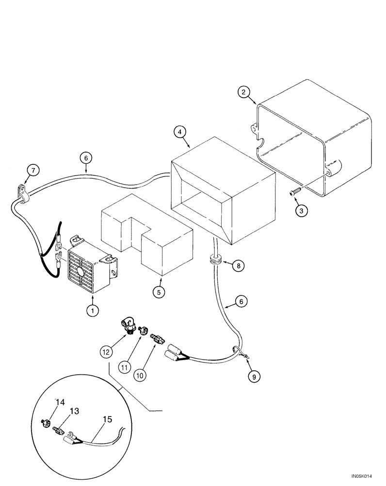 Схема запчастей Case 1150H_IND - (04-18) - ALARM - BACKUP (04) - ELECTRICAL SYSTEMS