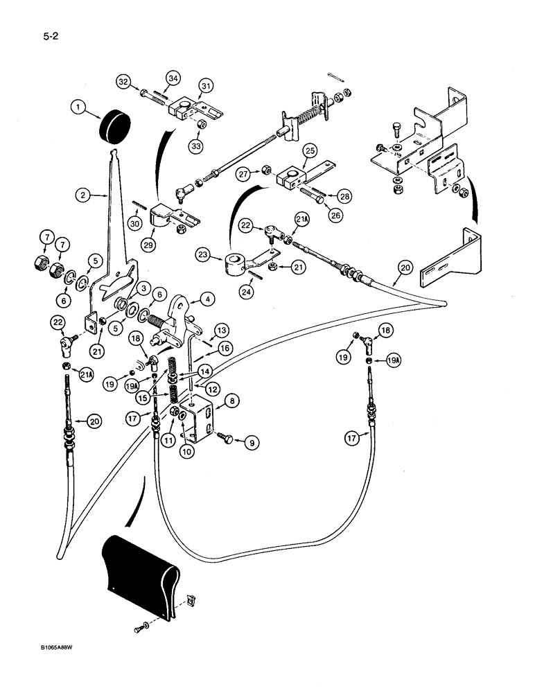 Схема запчастей Case 360 - (5-02) - DIRECTIONAL AND GROUND DRIVE CONTROLS - STEERING, FORWARD, REVERSE PRIOR TO P.I.N. JAF0022340 (05) - STEERING