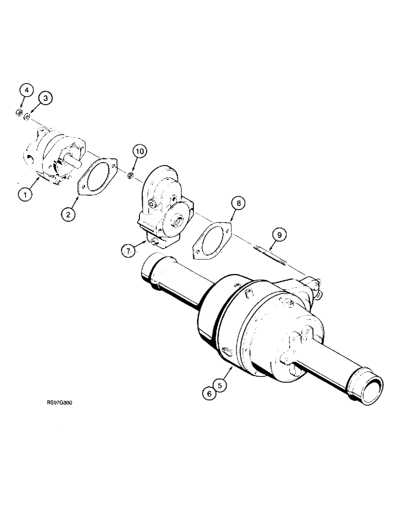 Схема запчастей Case TF300 - (6-42) - TRANSMISSION ASSEMBLY, MODELS WITH STEEL TRACKS (06) - POWER TRAIN
