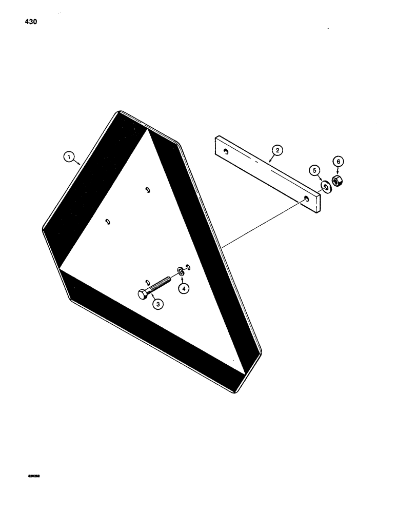 Схема запчастей Case W20B - (430) - SLOW MOVING VEHICLE EMBLEM (09) - CHASSIS/ATTACHMENTS