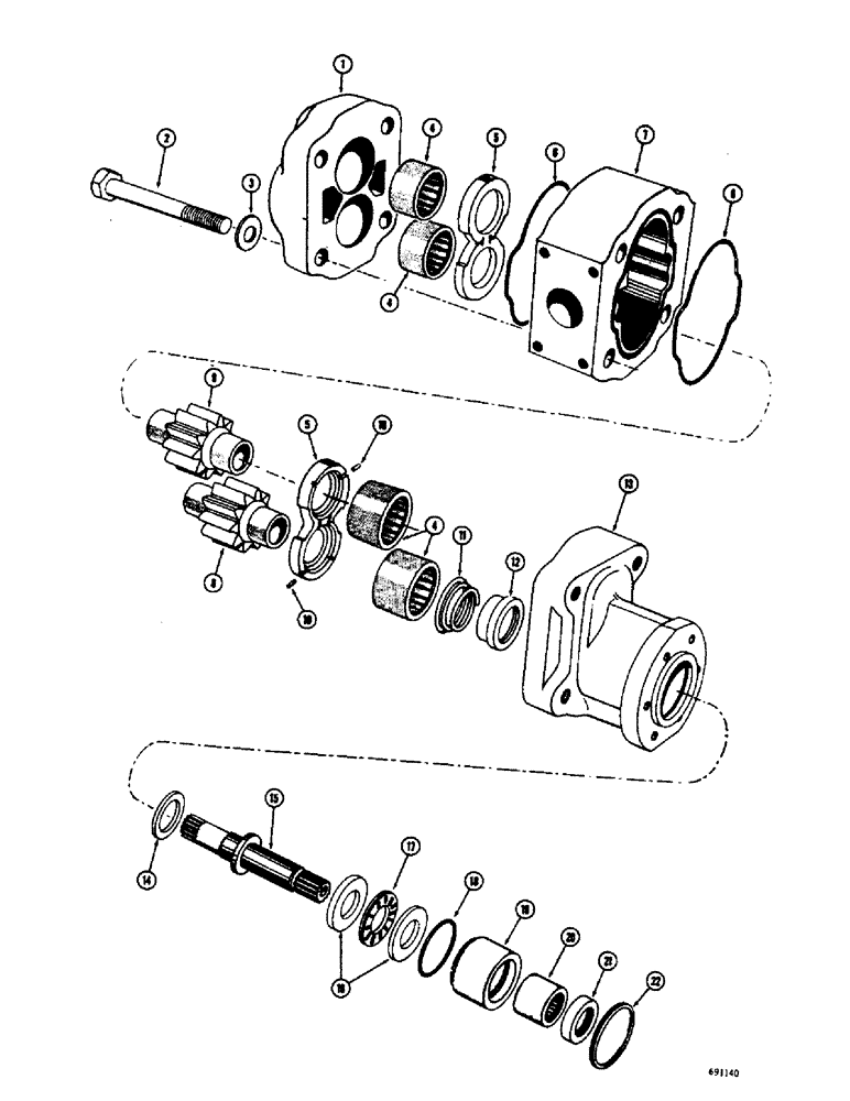 Схема запчастей Case W10E - (268) - A19032 HYDRAULIC PUMP (08) - HYDRAULICS