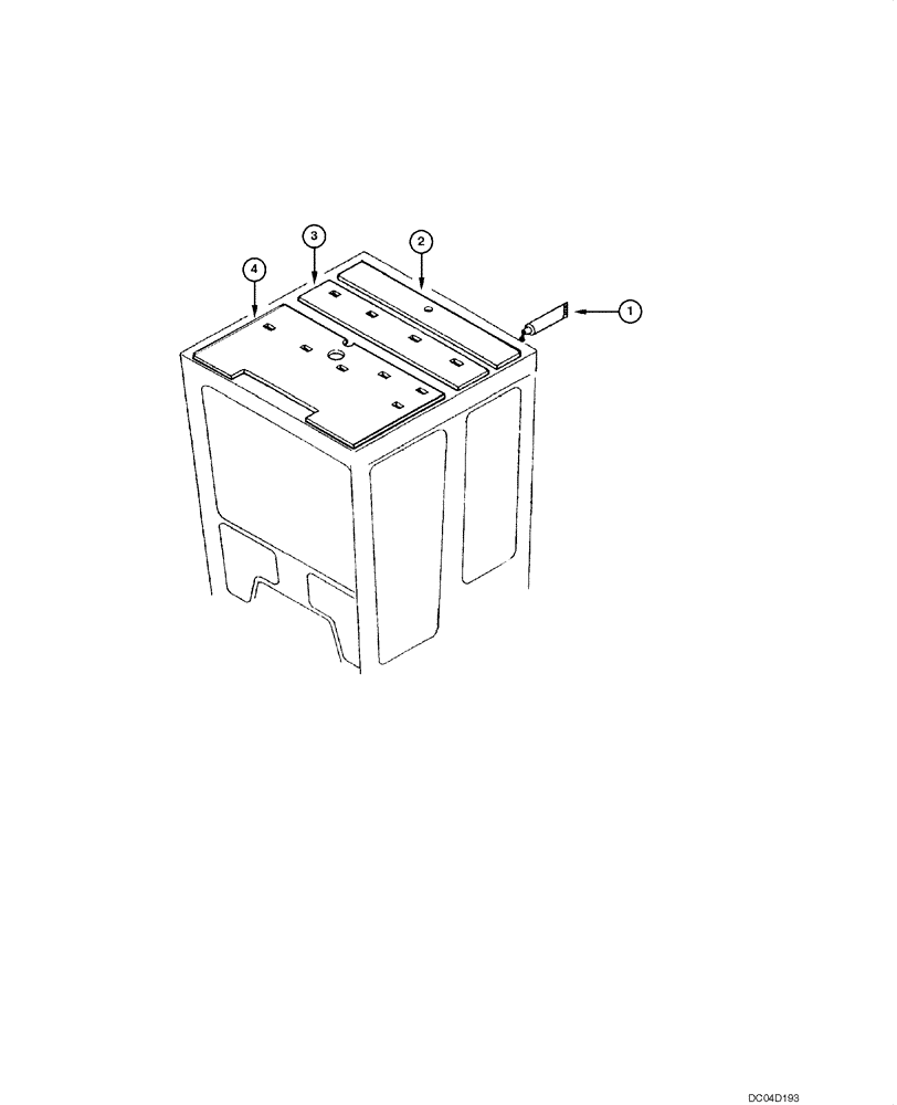 Схема запчастей Case 885 - (09.37[00]) - CAB - UPPER UPHOLSTERY (09) - CHASSIS