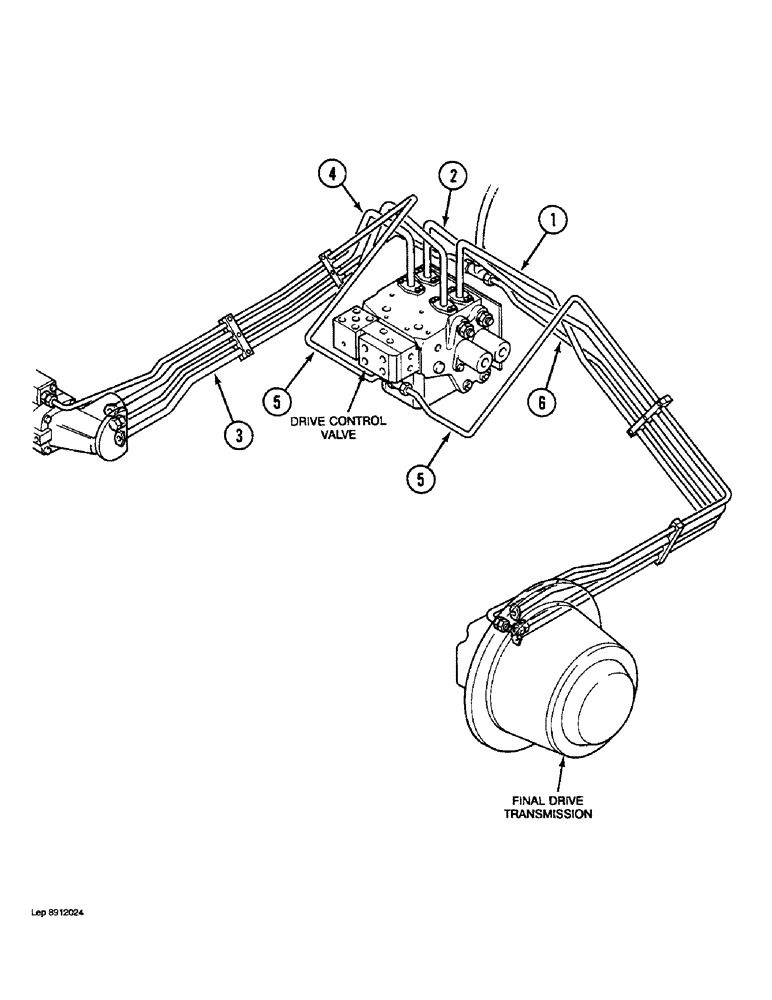 Схема запчастей Case 1088 - (1-36) - PICTORIAL INDEX, UNDERCARRIAGE HYDRAULIC SYSTEM (00) - PICTORIAL INDEX