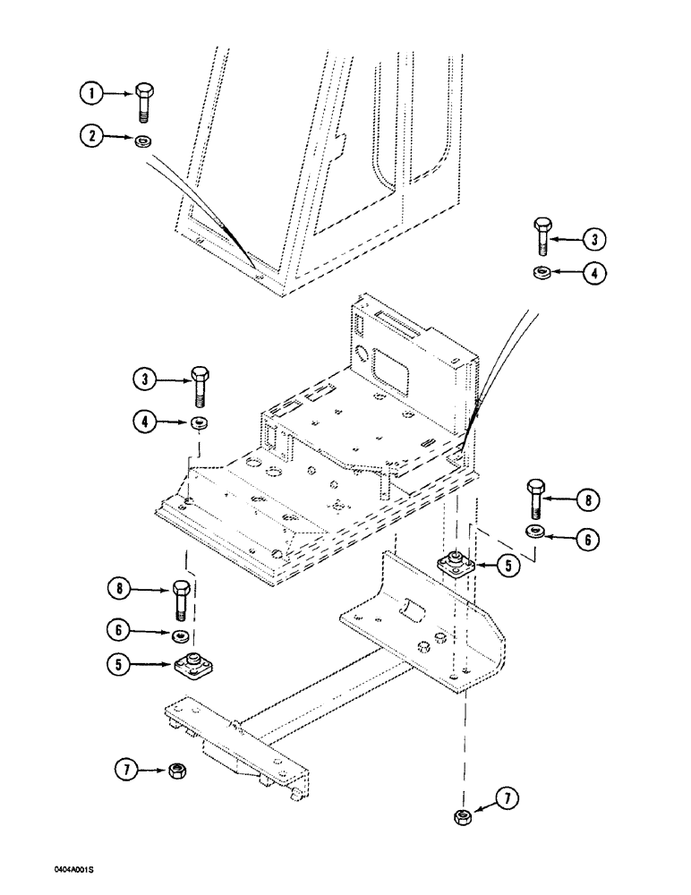 Схема запчастей Case 1088 - (9D-02) - FLOOR FIXATION (09) - CHASSIS/ATTACHMENTS