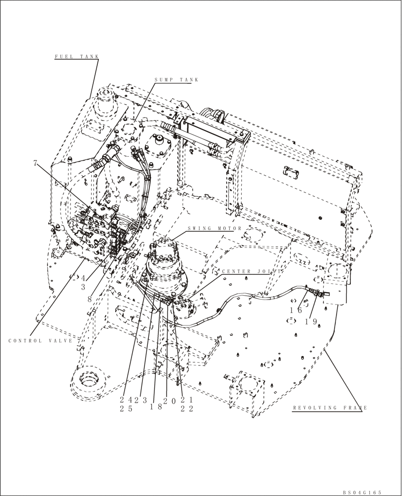 Схема запчастей Case CX80 - (08-13) - HYDRAULICS - DRAIN LINE, MULTI-PURPOSE + 3 WAY VALVE (08) - HYDRAULICS