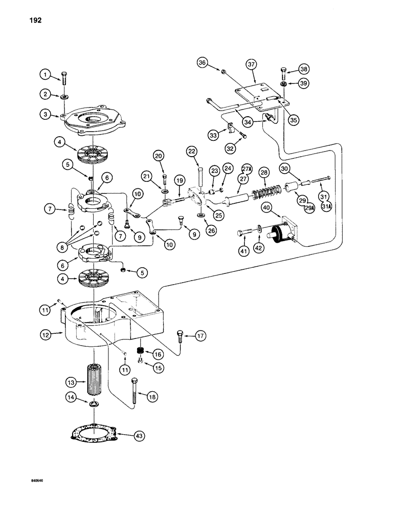 Схема запчастей Case 880C - (192) - S611466 TRACK BRAKE DRIVE, BEFORE PIN 6205605 (04) - UNDERCARRIAGE