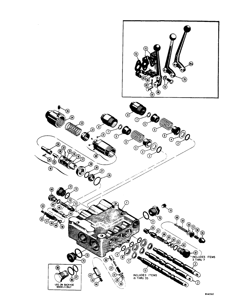 Схема запчастей Case 32 - (046) - D34410 LOADER CONTROL VALVE 