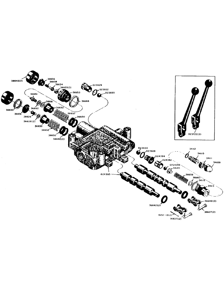Схема запчастей Case UTILITY - (16) - D24387 LOADER HYDRAULIC CONTROL VALVE 