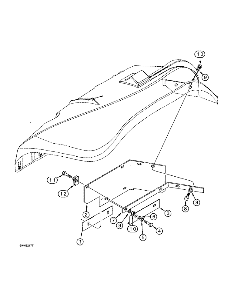 Схема запчастей Case 590SL - (9-084) - MUD GUARD (09) - CHASSIS/ATTACHMENTS