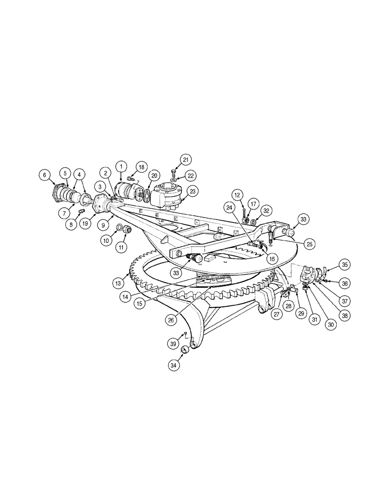 Схема запчастей Case 865 AWD - (09-018[01]) - TURN-CIRCLE - ASSEMBLY (09) - CHASSIS