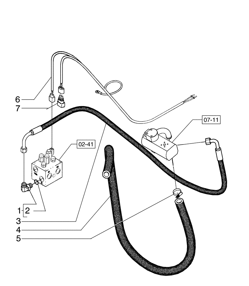 Схема запчастей Case 885B AWD - (02-42[01]) - FAN DRIVE REVERSER SYSTEM (02) - ENGINE