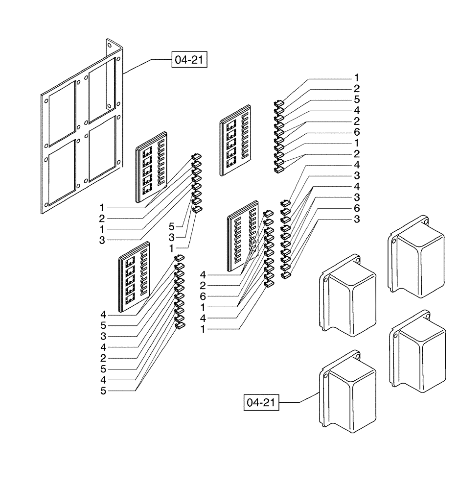 Схема запчастей Case 885B - (04-22[01]) - ELECTRICAL SYSTEM, LATERAL CONSOLE - FUSES (04) - ELECTRICAL SYSTEMS
