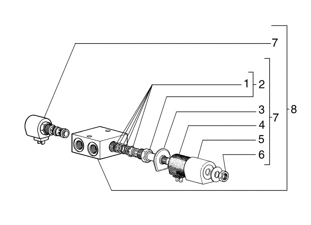 Схема запчастей Case 865B AWD - (08-40[01]) - SOLENOID VALVE (08) - HYDRAULICS