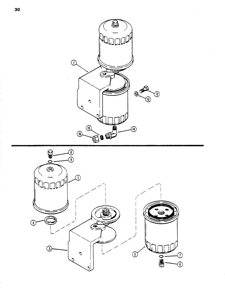 Схема запчастей Case DH5 - (30) - FUEL FILTER (10) - ENGINE