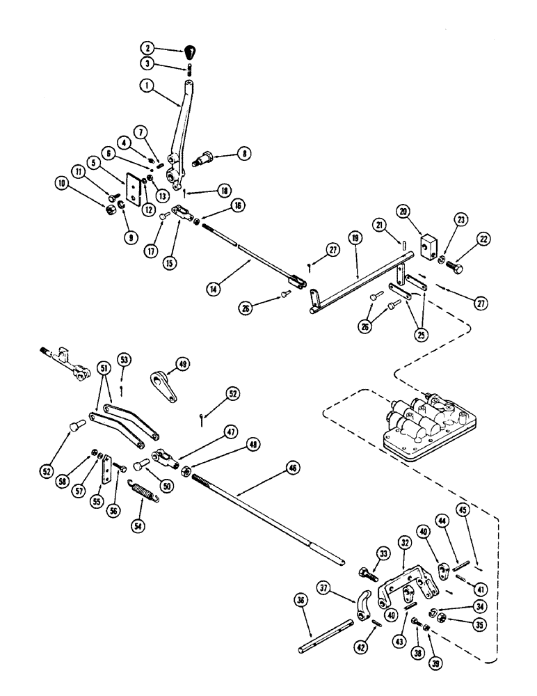Схема запчастей Case W5A - (106) - CONVERTER VALVE CONTROLS (06) - POWER TRAIN