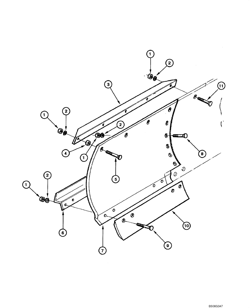 Схема запчастей Case 865 - (09.14[00]) - MOLDBOARD EXTENSION LH - ASSEMBLY (OPTIONAL) (09) - CHASSIS