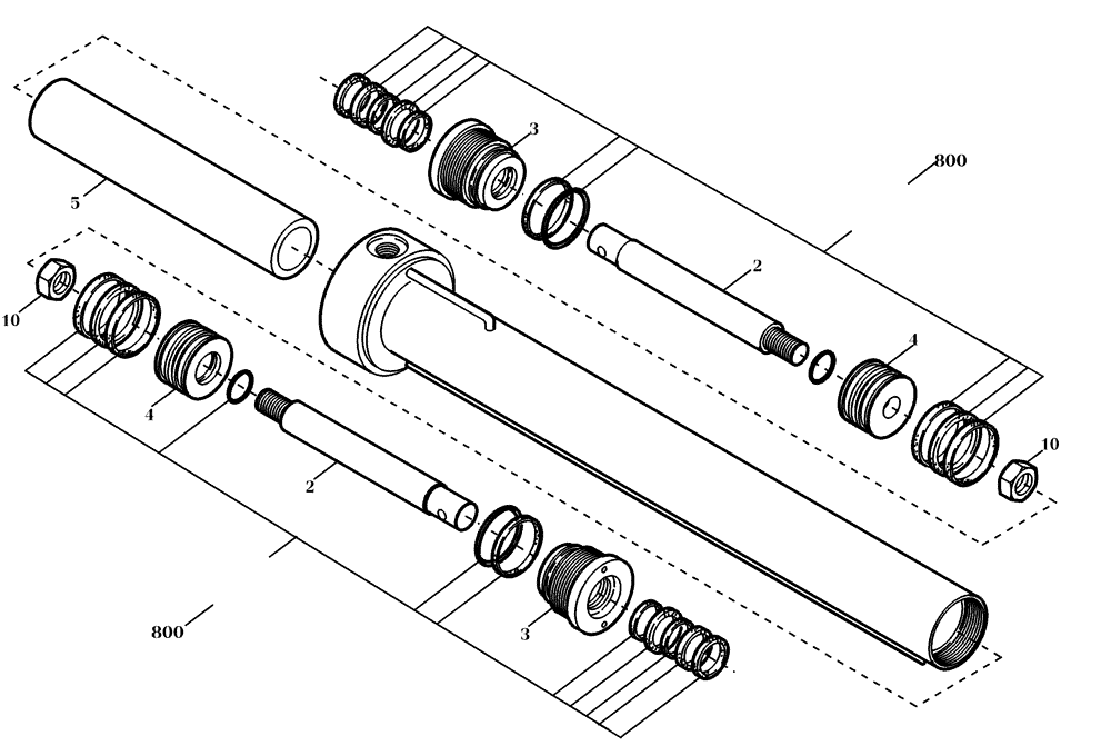 Схема запчастей Case 321D - (24.320[002]) - CYLINDER QUICK - HITCH (S/N 591059-UP) No Description