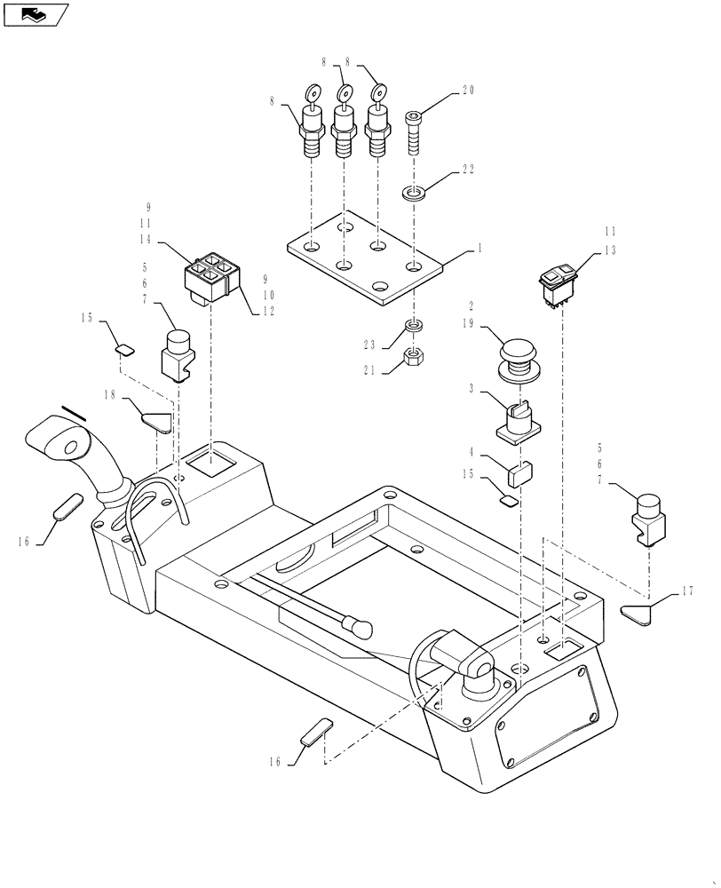 Схема запчастей Case DV207 - (55.408.02) - INSTRUMENTS, SWITCHES AND DIODES (55) - ELECTRICAL SYSTEMS