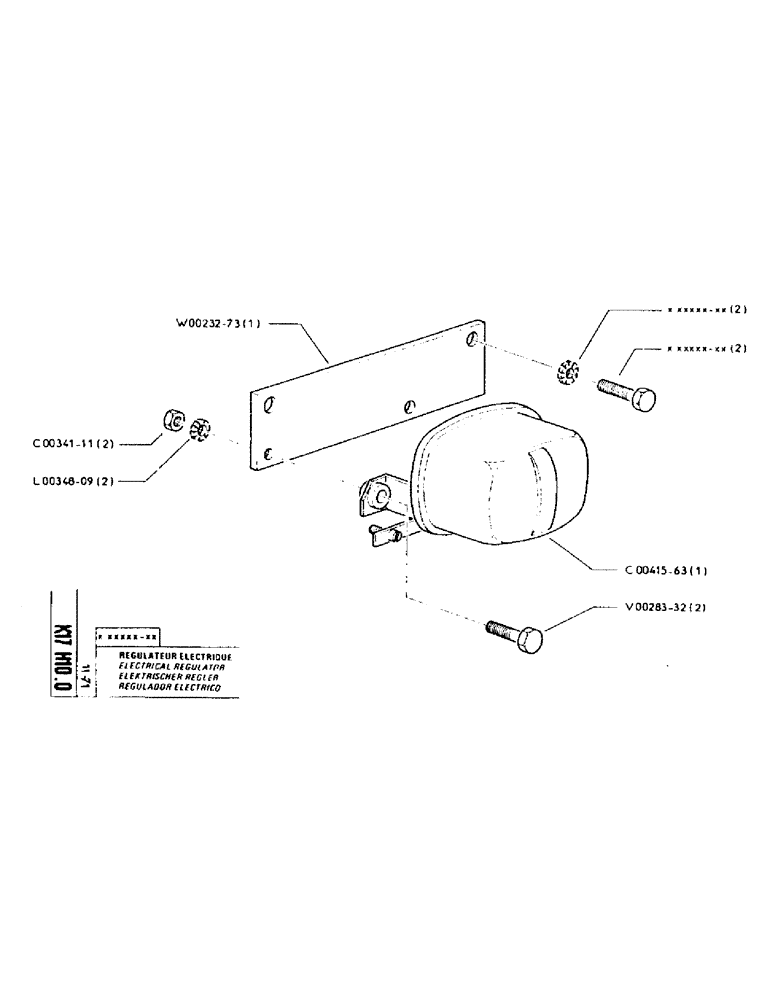 Схема запчастей Case TC45 - (085) - ELECTRICAL REGULATOR 