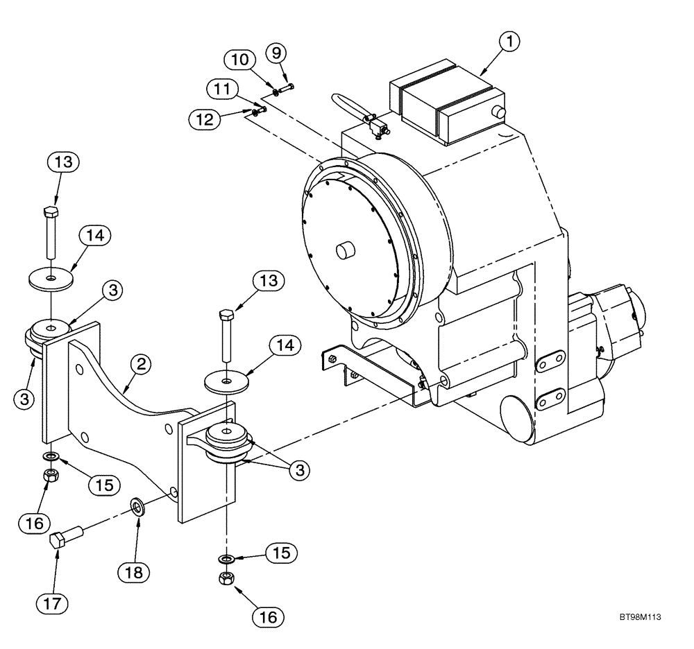 Схема запчастей Case 921C - (06-02) - MOUNTING - TRANSMISSION (Sep 29 2010 12:21PM) (06) - POWER TRAIN