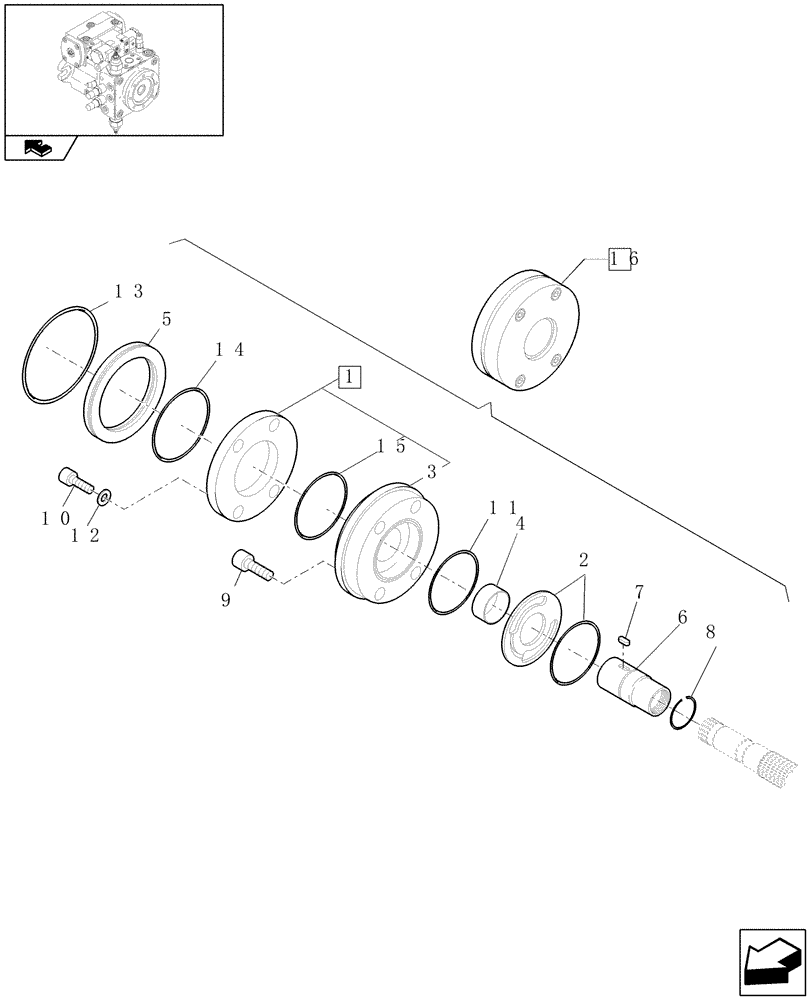Схема запчастей Case 321E - (1.82.3/02[06]) - GEAR PUMP (07) - HYDRAULIC SYSTEMS