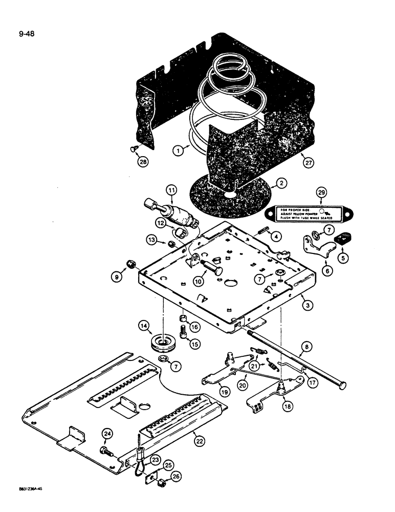 Схема запчастей Case W14B - (9-48) - SUSPENSION SEATS (09) - CHASSIS/ATTACHMENTS
