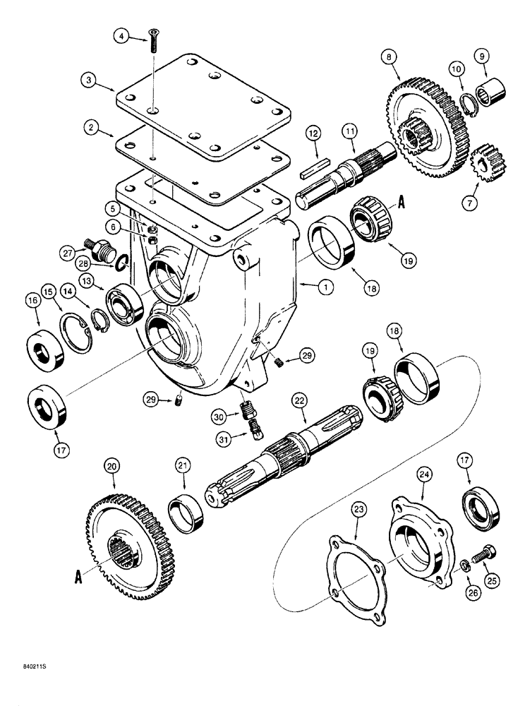 Схема запчастей Case 760 - (09-106) - HYDRA-BORER GEARBOX (89) - TOOLS
