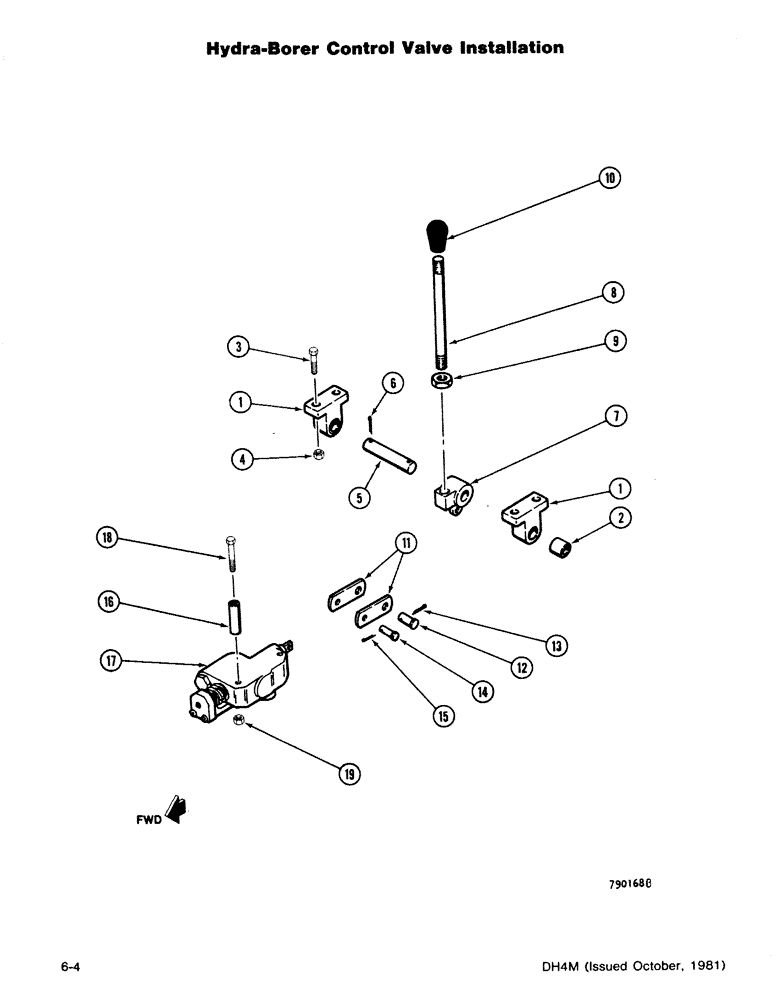 Схема запчастей Case DH4B - (6-04) - HYDRA-BORER CONTROL VALVE INSTALLATION (35) - HYDRAULIC SYSTEMS