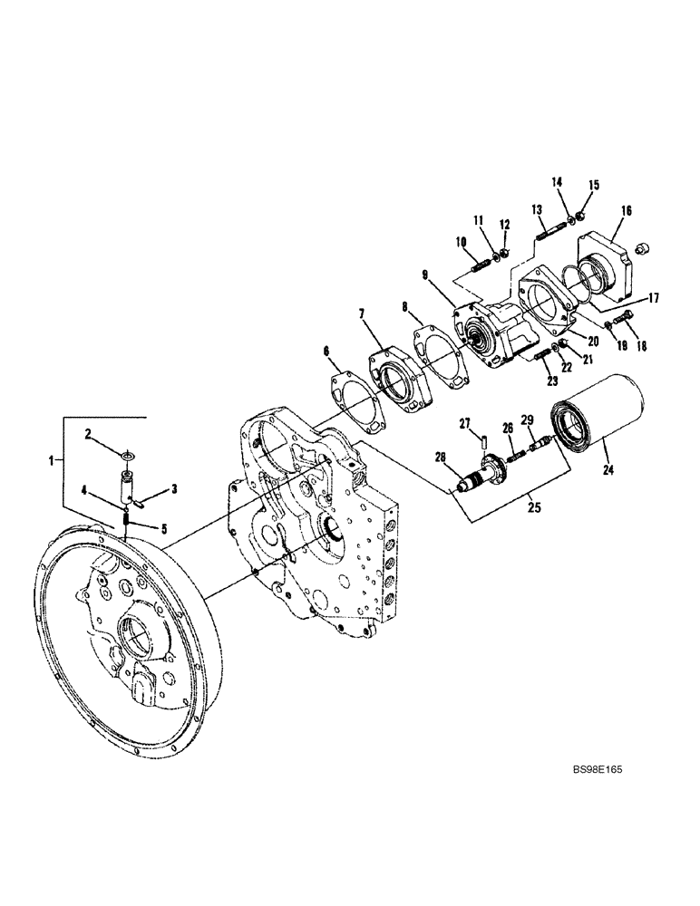 Схема запчастей Case 686G - (6-34) - TRANSMISSION, CHECK VALVE, REGULATING VALVE, CHARGING PUMP (06) - POWER TRAIN