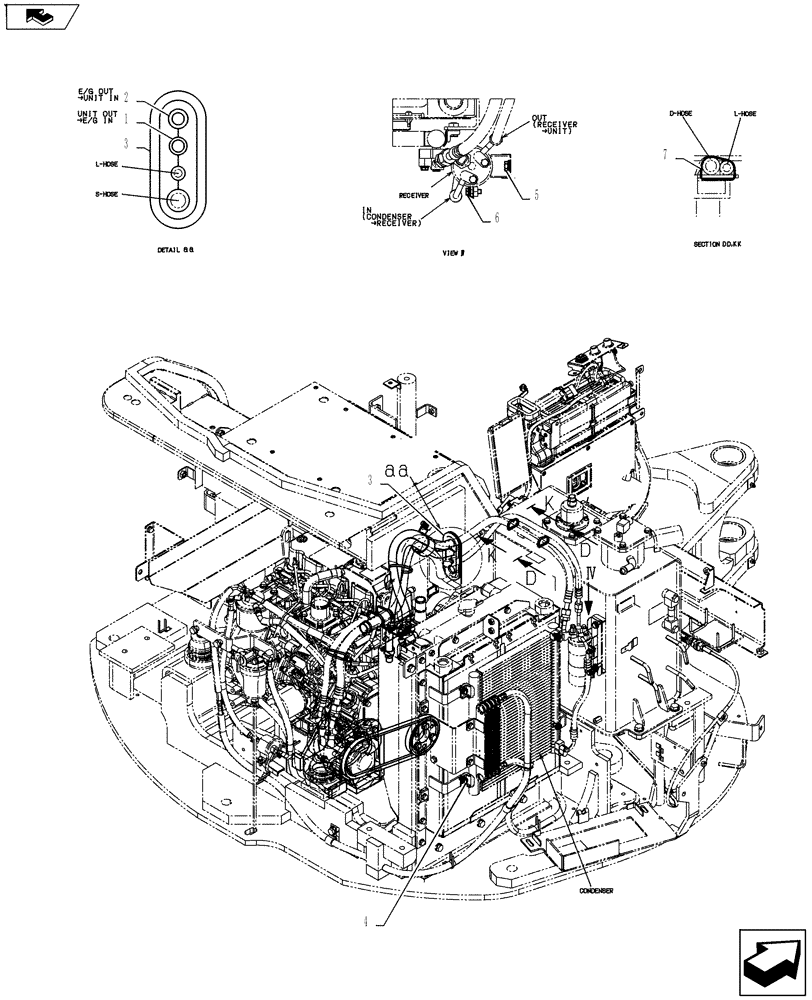 Схема запчастей Case CX55BMSR - (01-080[01]) - AIR CONDITIONER (50) - CAB CLIMATE CONTROL