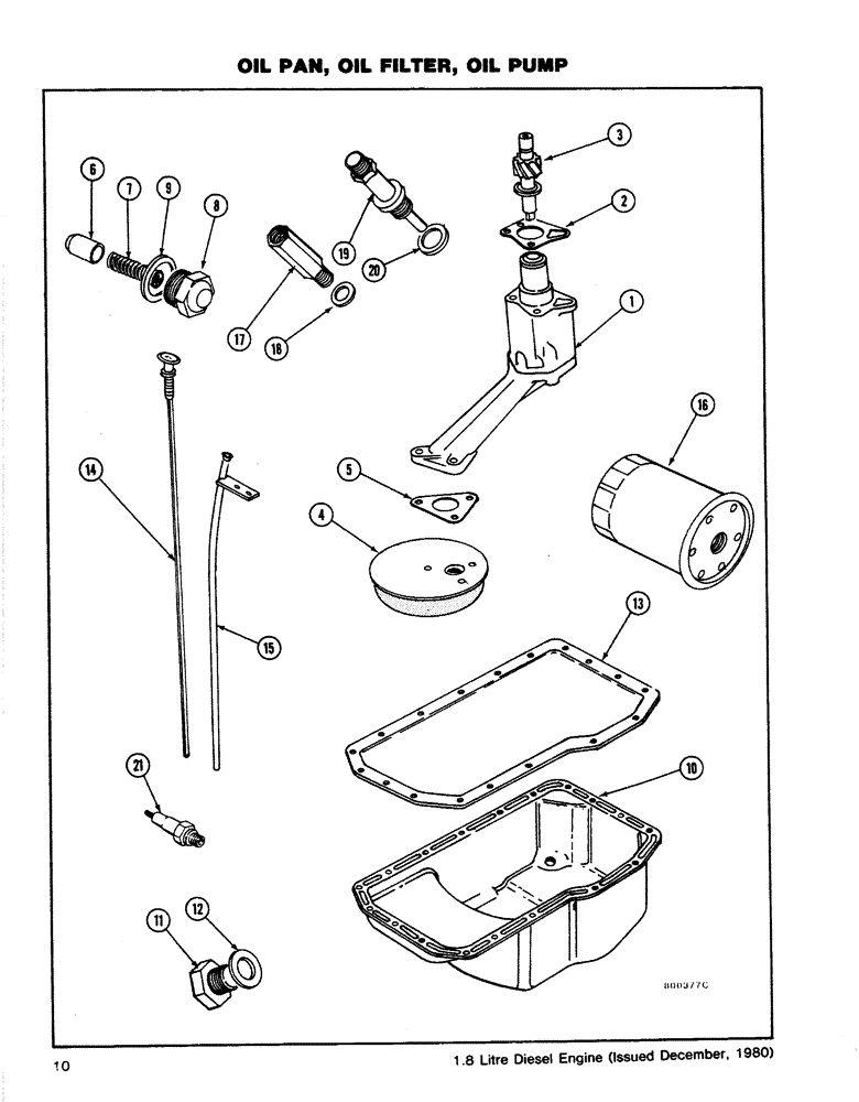 Схема запчастей Case CASE - (10) - OIL PAN, OIL FILTER, OIL PUMP (02) - ENGINE
