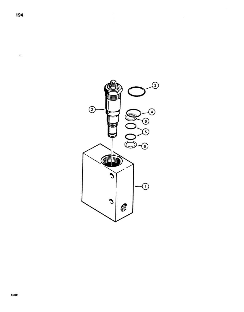 Схема запчастей Case 880D - (194) - S236348 PRESSURE REDUCING VALVE, FAST HOIST CIRCUIT (07) - HYDRAULIC SYSTEM