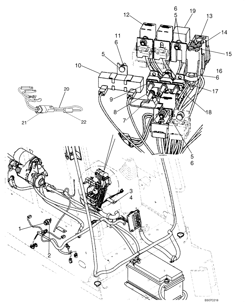 Схема запчастей Case 450CT - (04-06) - HARNESS, FRONT - CHASSIS (04) - ELECTRICAL SYSTEMS