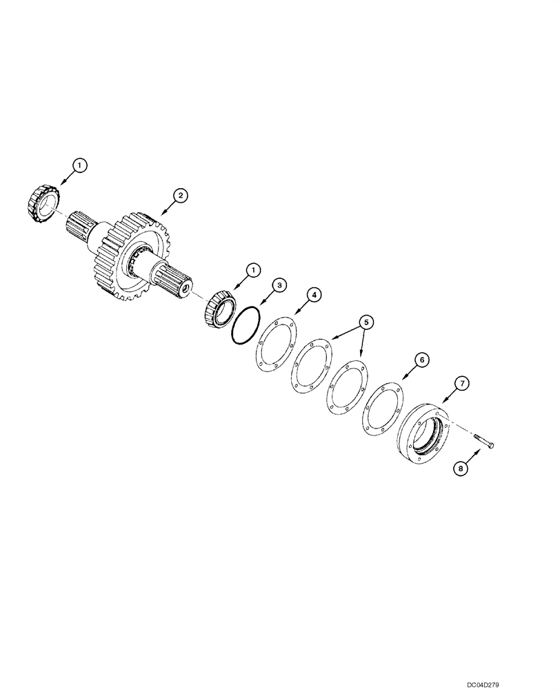 Схема запчастей Case 865 - (06.14[00]) - TRANSMISSION - OUTPUT SHAFT (06) - POWER TRAIN