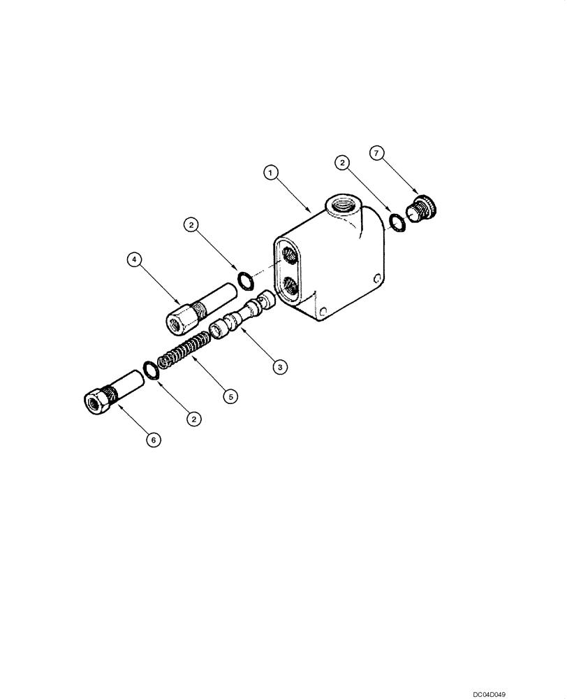 Схема запчастей Case 885 - (05.05[00]) - VALVE - PRIORTY - ASSEMBLY (05) - STEERING