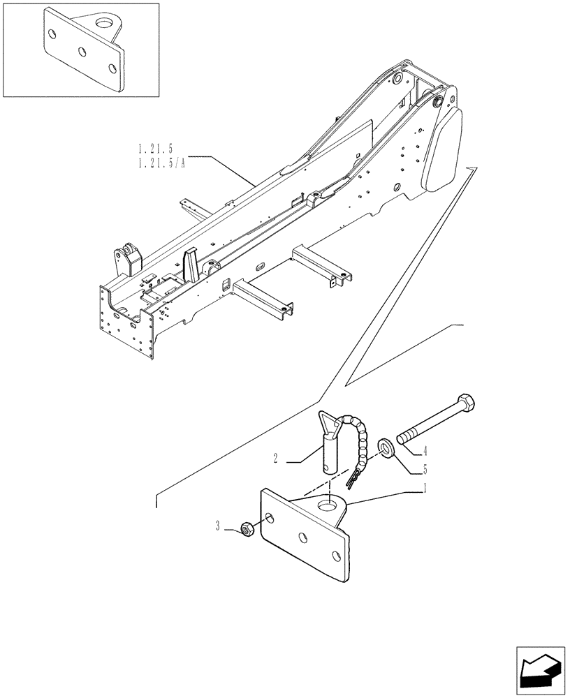Схема запчастей Case TX945 - (9.00884A[01]) - TOW HOOK - REAR - OPTIONAL CODE 749117031 (37) - HITCHES, DRAWBARS & IMPLEMENT COUPLINGS
