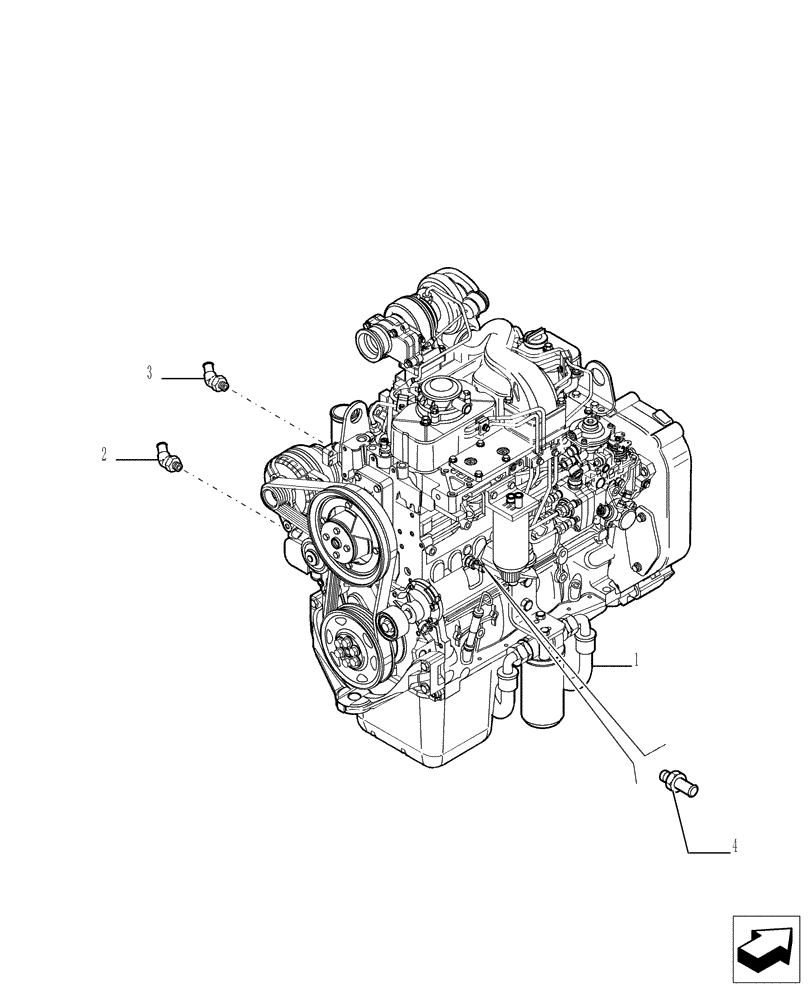 Схема запчастей Case TX742 - (9.09101[01]) - CYCLONE PRE-FILTER - OPTIONAL CODE 749142001 (10) - ENGINE