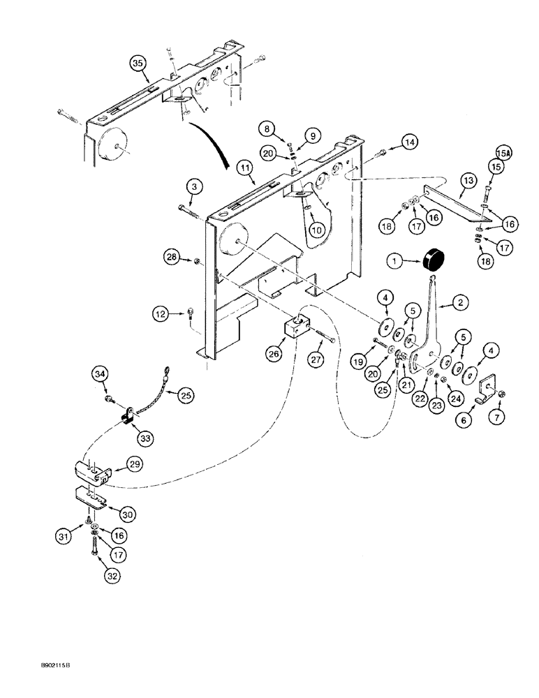 Схема запчастей Case 580SK - (3-06) - THROTTLE CONTROL LINKAGE, HAND CONTROL (03) - FUEL SYSTEM