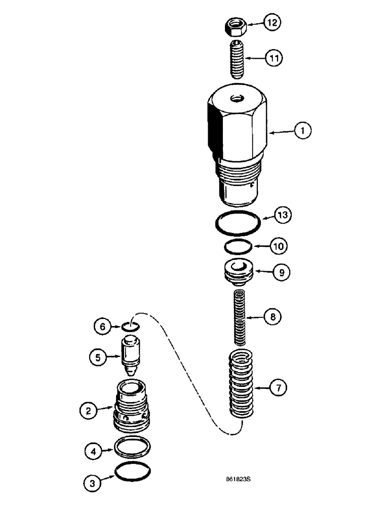 Схема запчастей Case 590SL - (8-86) - LOADER CONTROL VALVE, BUCKET SECTION CIRCUIT RELIEF VALVE (08) - HYDRAULICS
