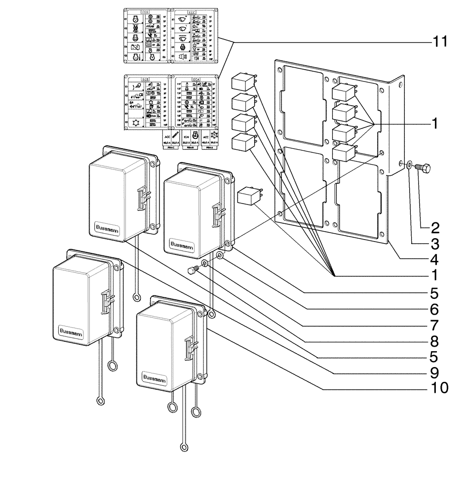 Схема запчастей Case 845B - (04-21[01]) - ELECTRICAL SYSTEM, LATERAL CONSOLE (04) - ELECTRICAL SYSTEMS