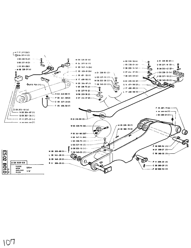 Схема запчастей Case SC150 - (107) - BOOM 