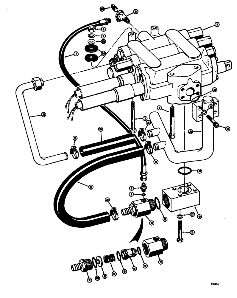 Схема запчастей Case W26B - (390) - D71479 EMERGENCY STEERING MOTOR (05) - STEERING