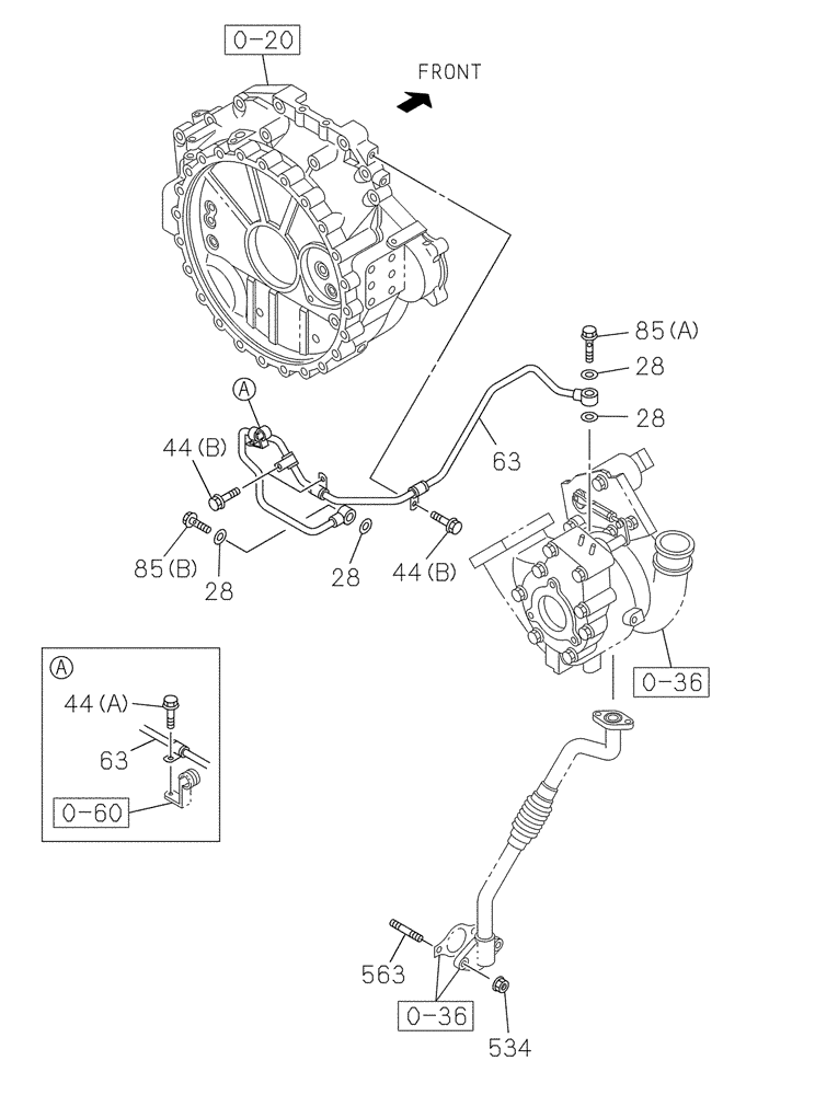 Схема запчастей Case CX210C LR - (10.304.02) - OIL CIRCUIT (10) - ENGINE