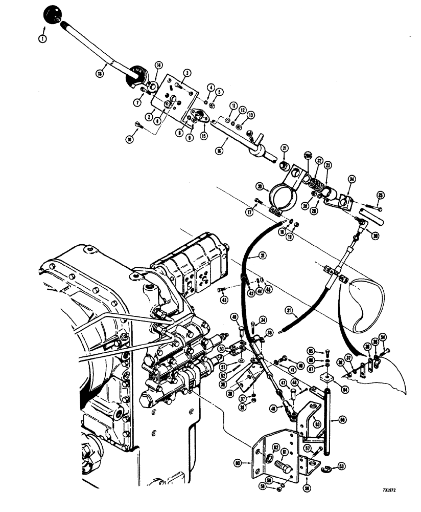 Схема запчастей Case W20 - (132) - TRANSMISSION CONTROL PARTS (06) - POWER TRAIN